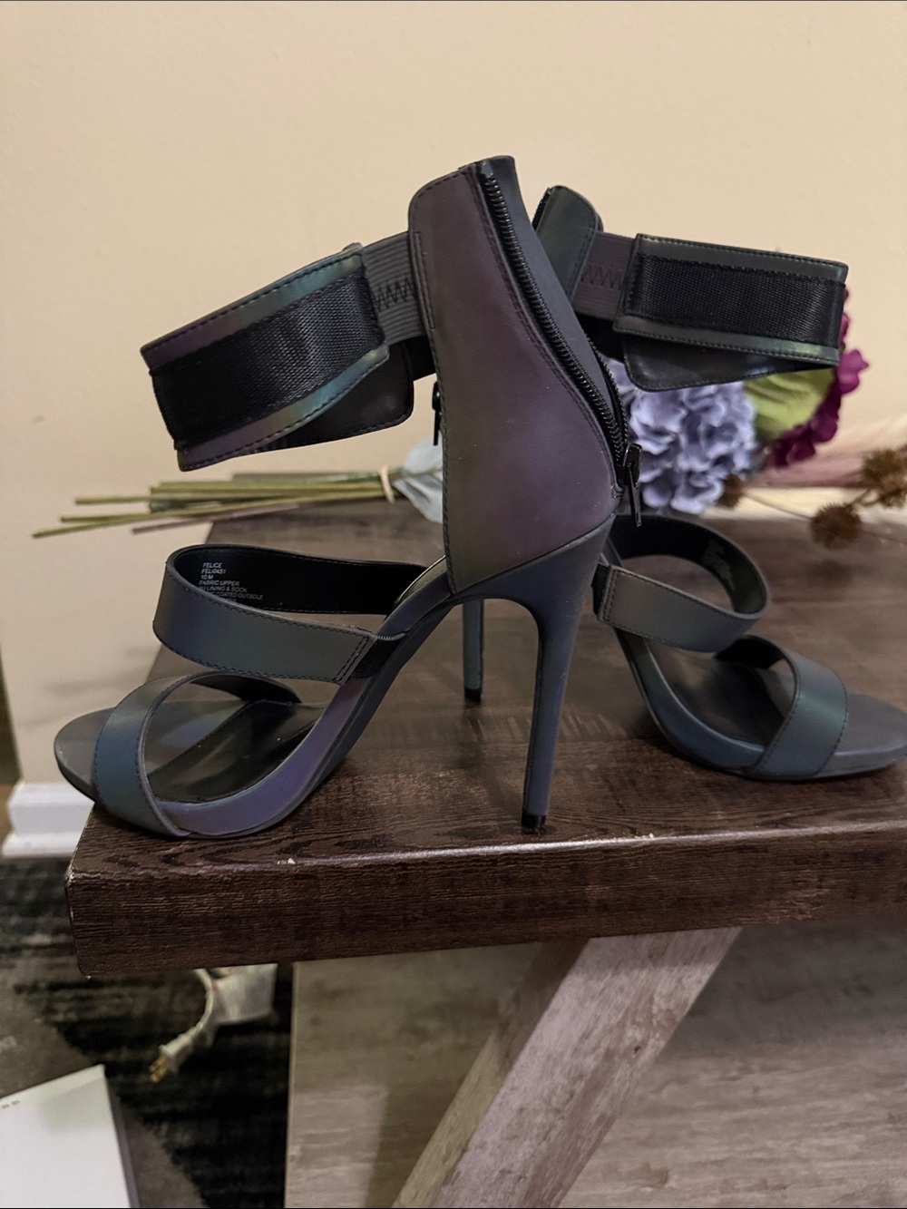 Steve Madden Black Strappy Stiletto Sandals
